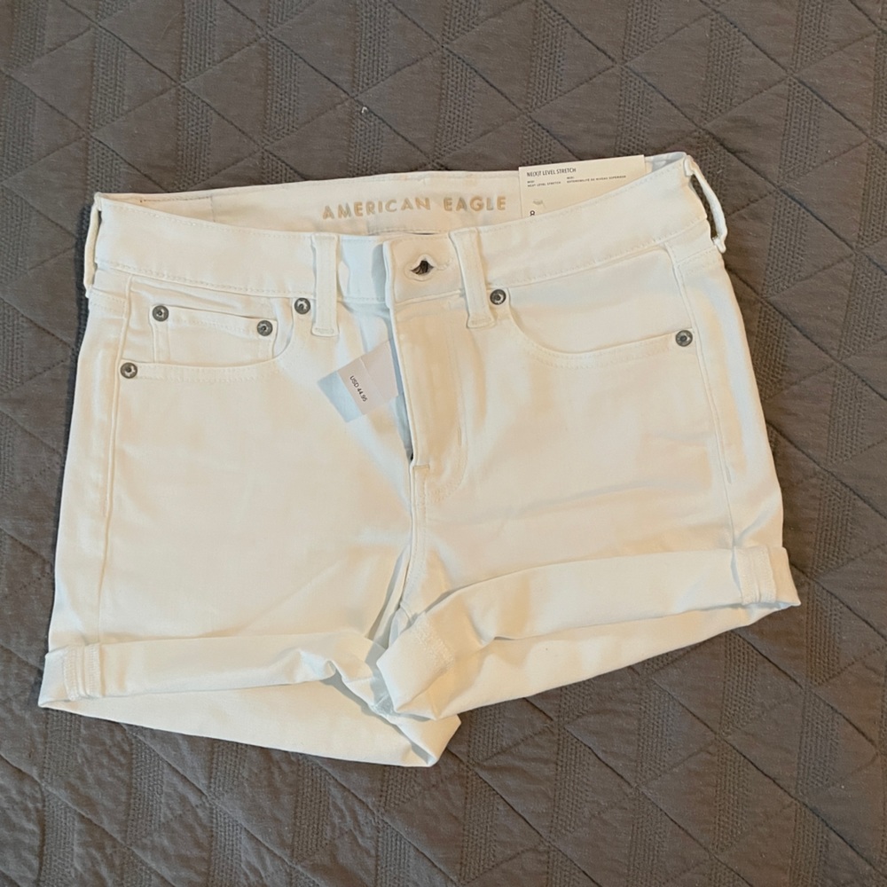 American Eagle Next Level Stretch Denim MIDI Shorts